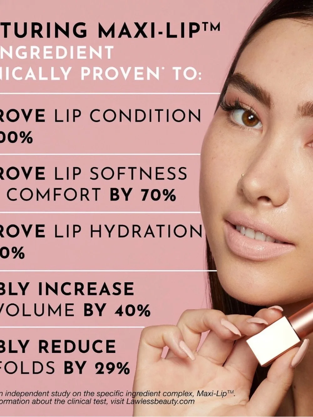 LAWLESS Forget the Filler Satin Cream Lipstick PINK SPICE